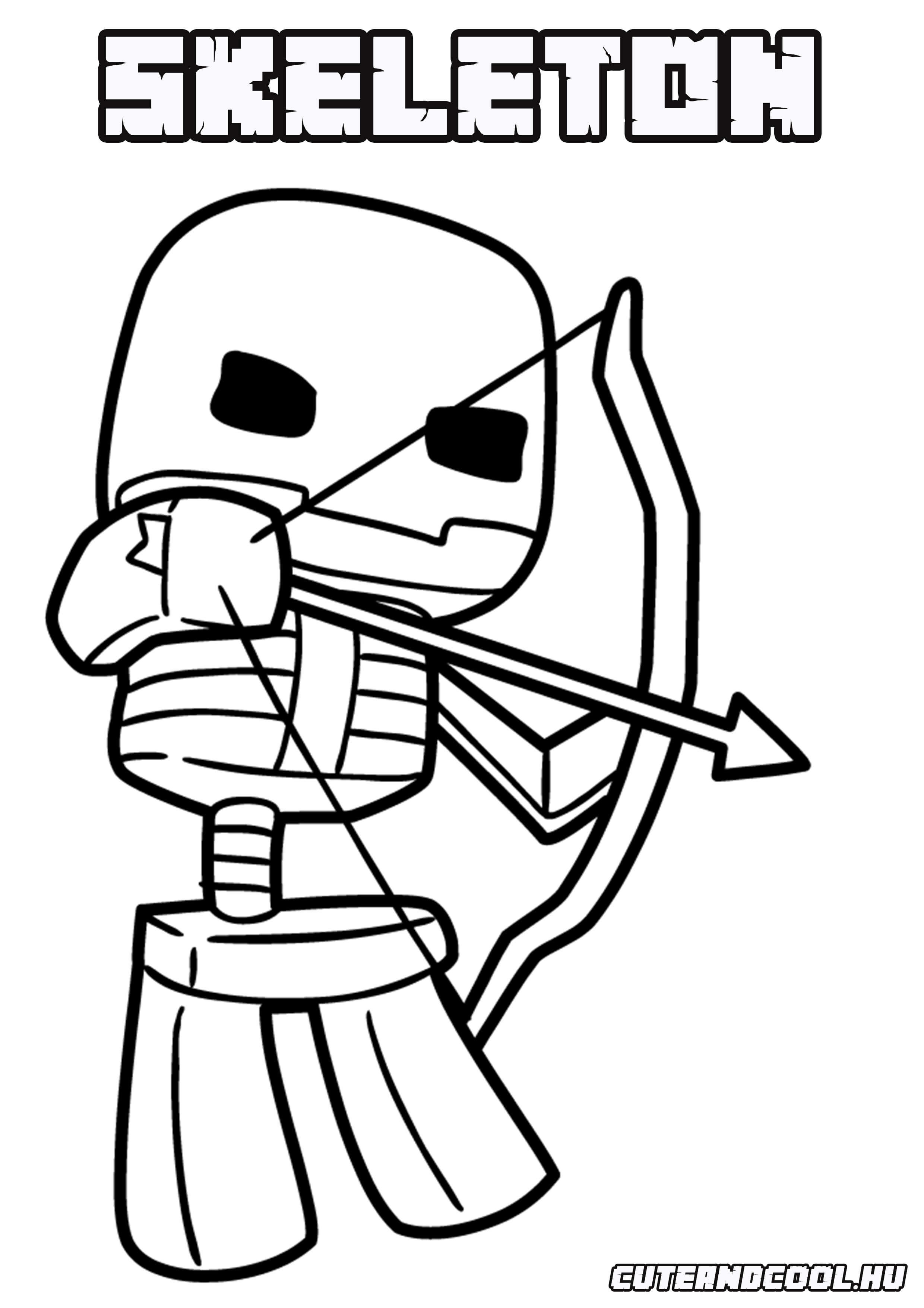 minecraft csonti kifestő