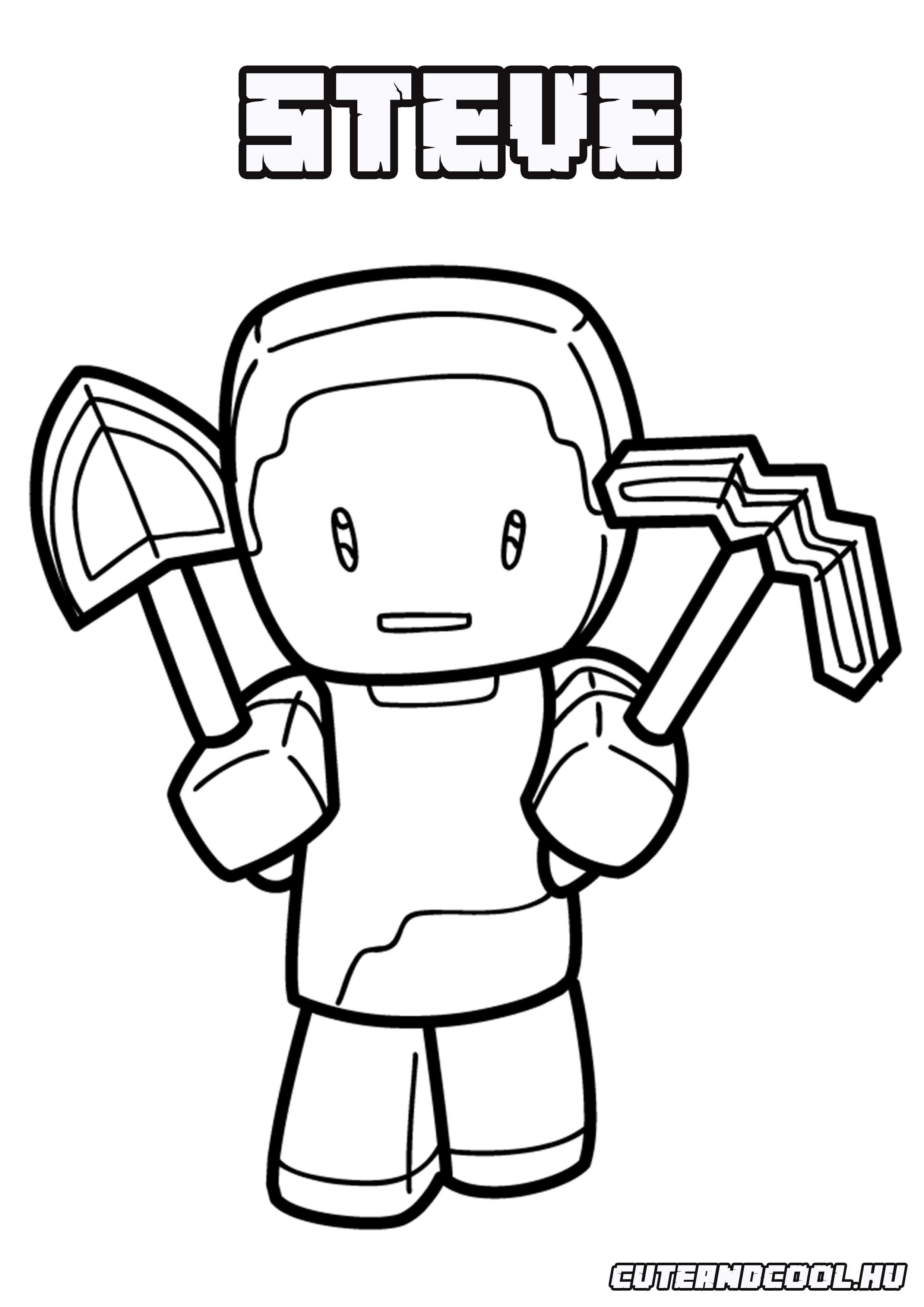 minecraftos gyerek színező