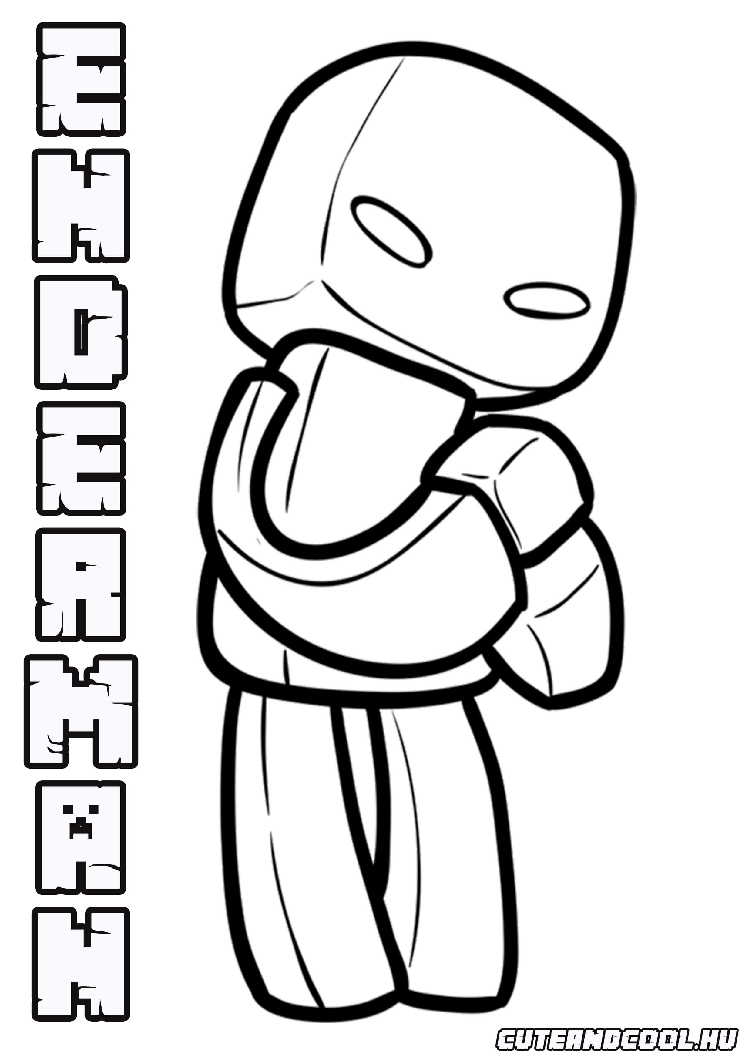 minecraft endermanes rajzolás kifestés