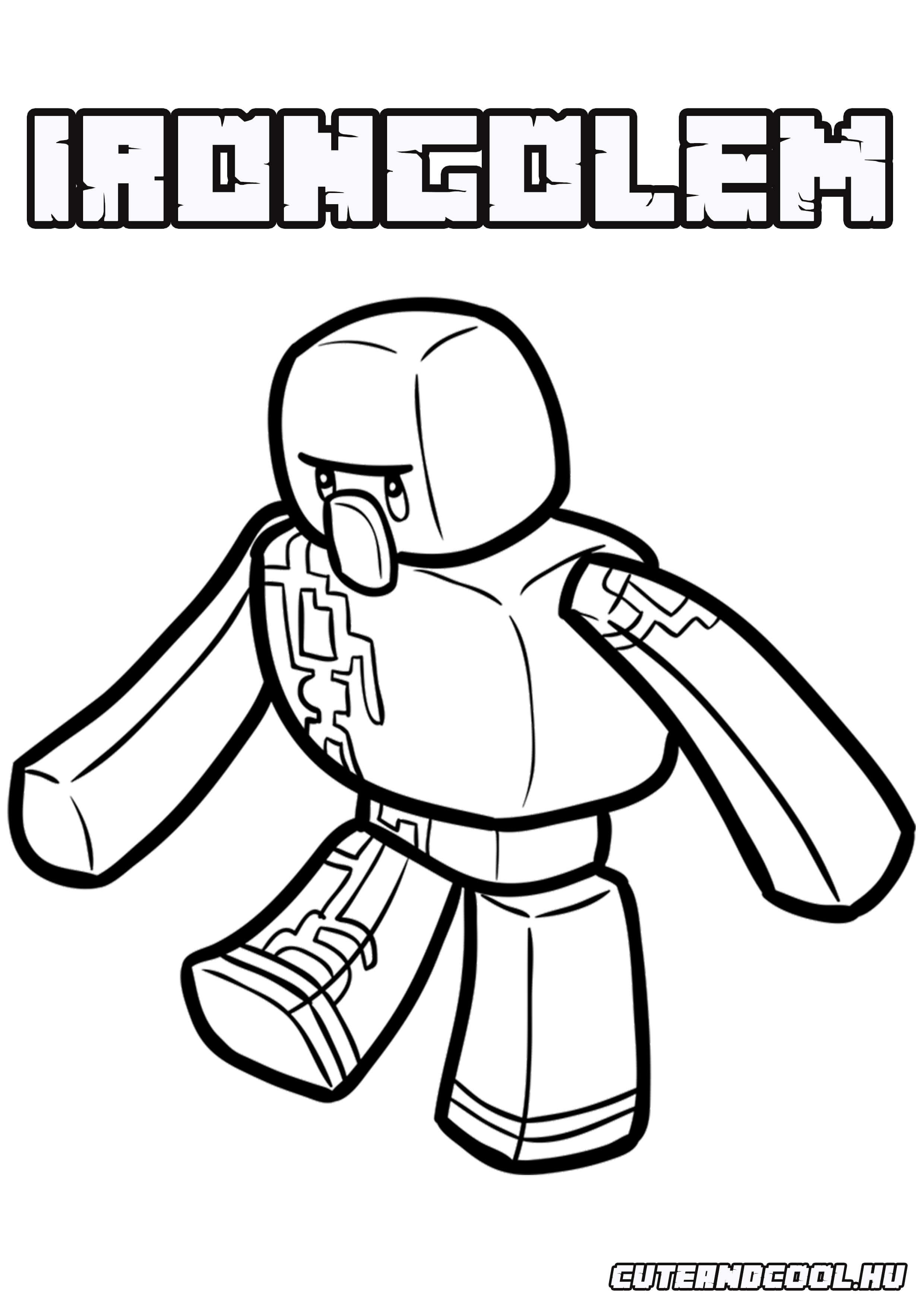 minecraft vasgólemes rajzolás