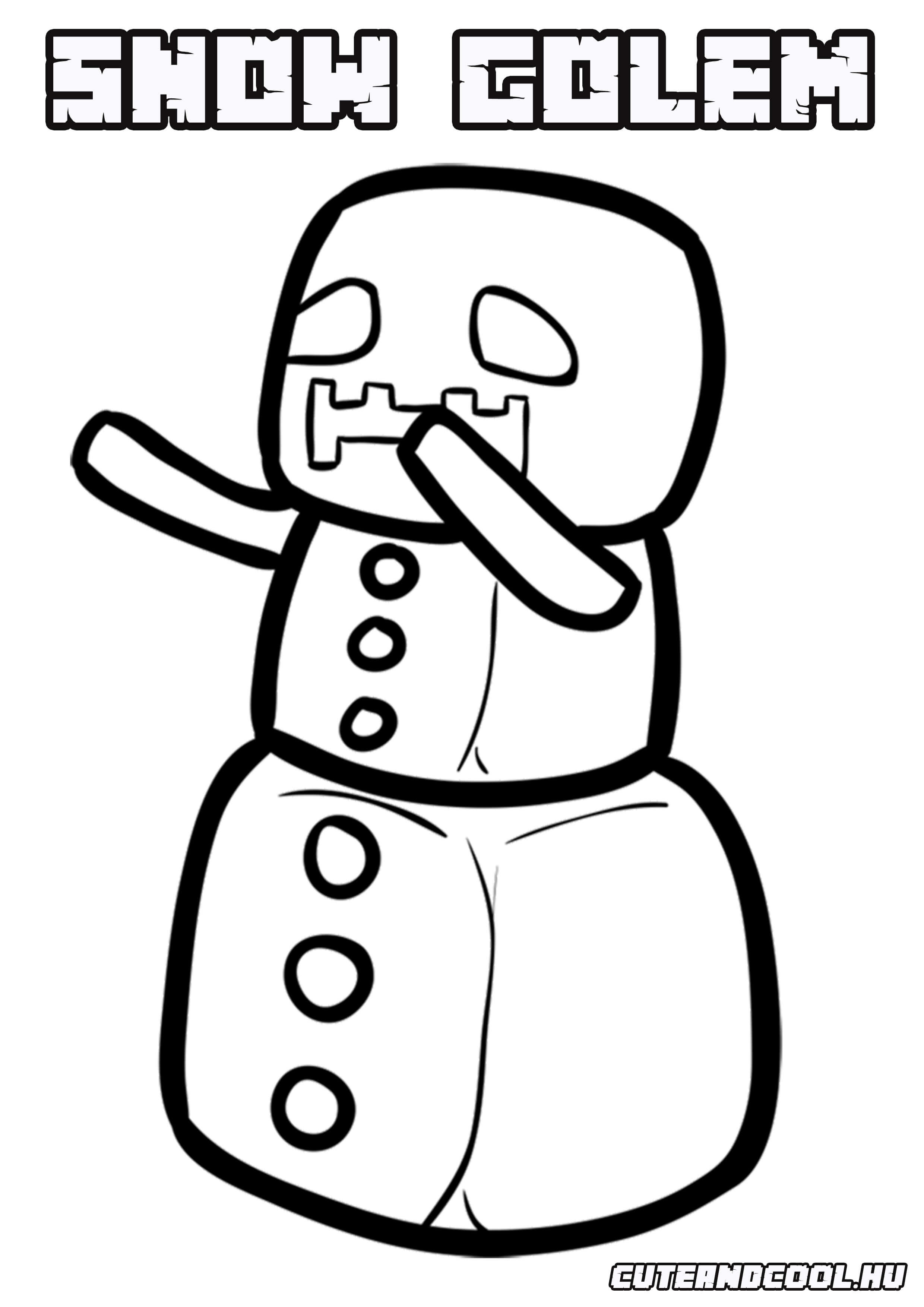 hógolem minecraft rajzolás