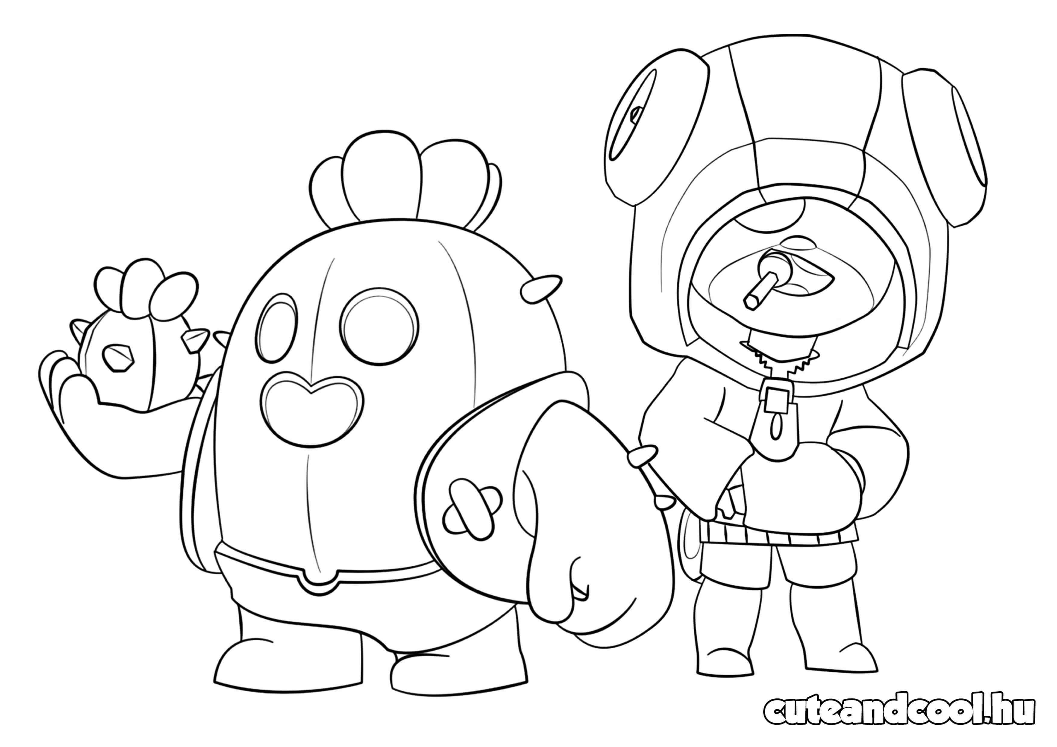 Brawl Stars ingyenesen letölthető, nyomtatható Színezők