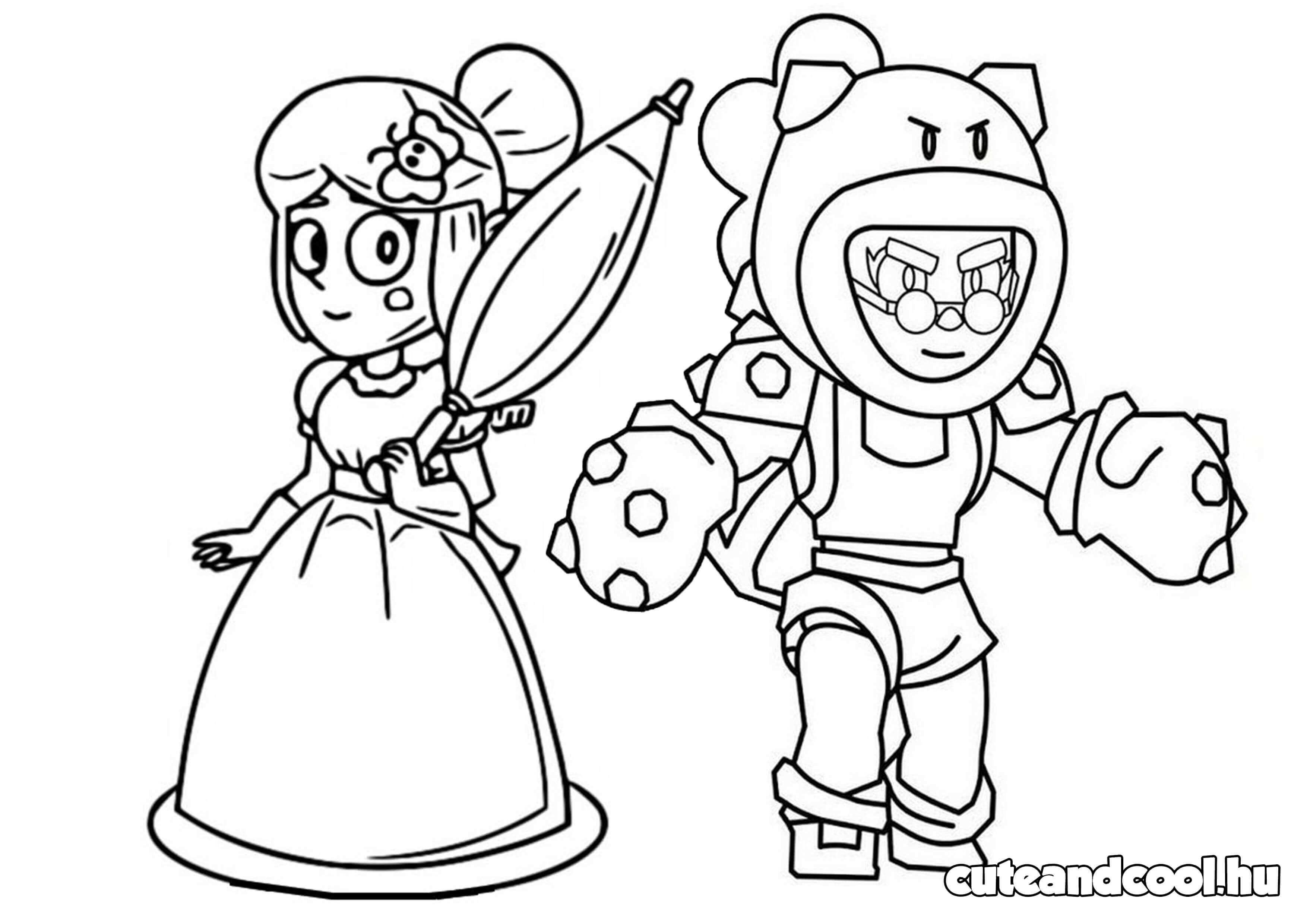 Brawl Stars ingyenesen letölthető, nyomtatható Színezők