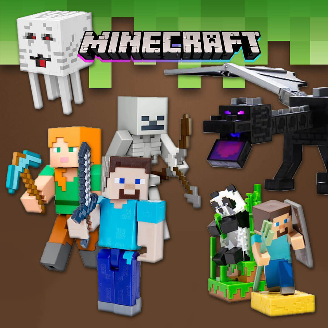 Minecraft játékfigurák ajándéktárgyak